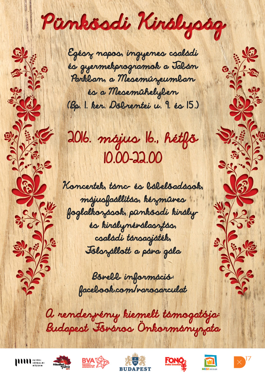 Pünkösdi Királyság - Ingyenes gyerekprogramok egész nap a Tabánban!