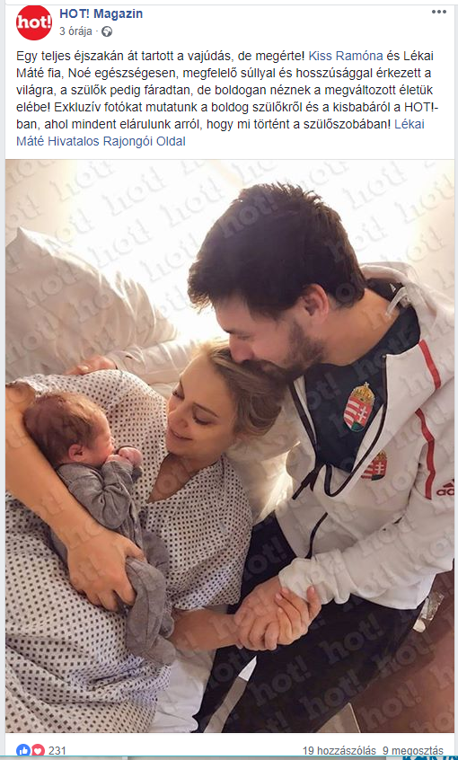 Friss: Az első fotó Kiss Ramóna és Lékai Máté kisfiáról! Tündéri képen a kis Noé és büszke szülei