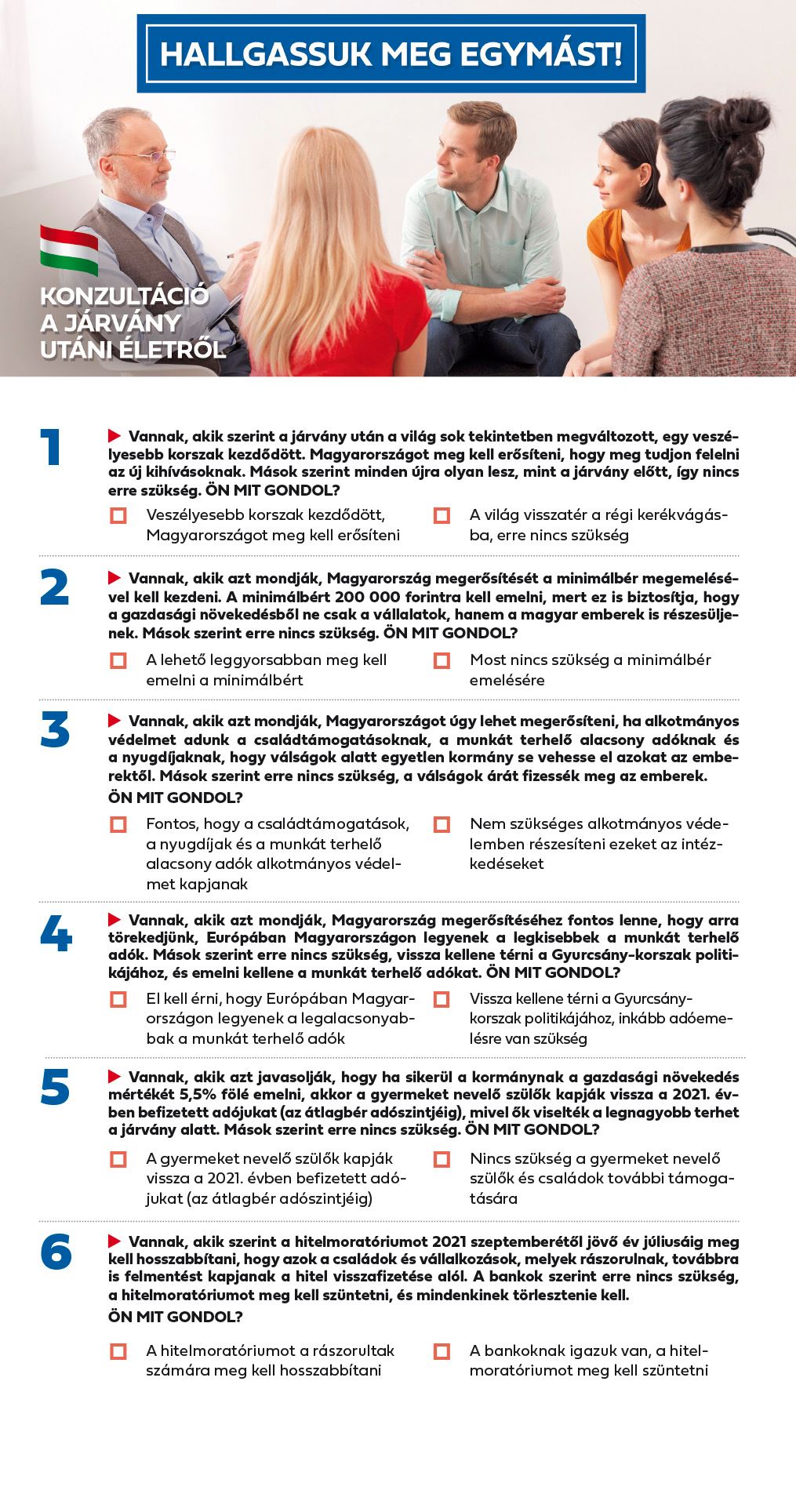 A kormány közzétette a nemzeti konzultáció összes kérdését - Ezekre várják a választ augusztus 25-ig