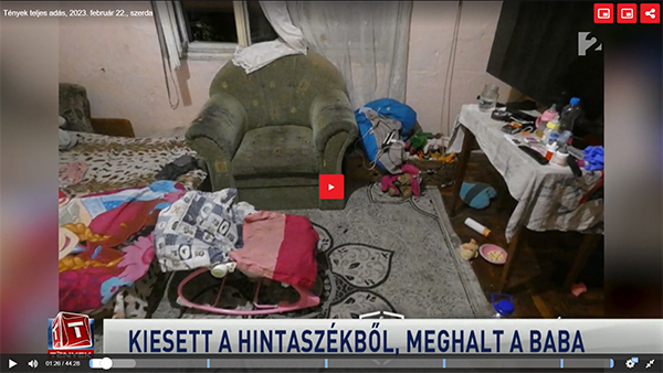 Meghalt egy 6 hónapos csecsemő, miután kiesett a pihenőszékből - Az apa túl későn hívott segítséget